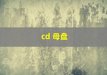 cd 母盘